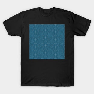 Art Deco Tiles in Blue T-Shirt